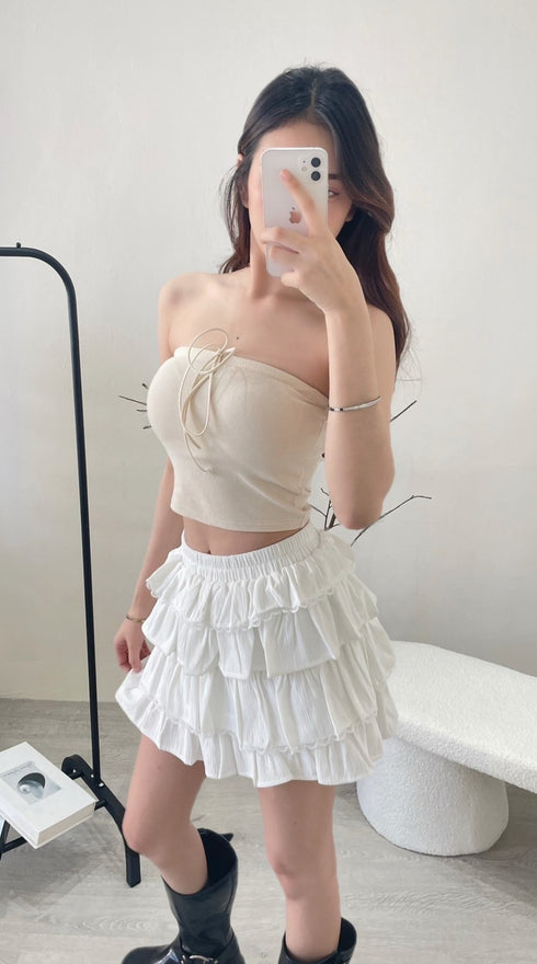Women Tiered Ruffle Mini Skirts